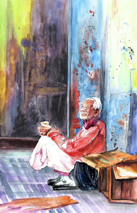 Old and Lonely in Morocco 01 Painting